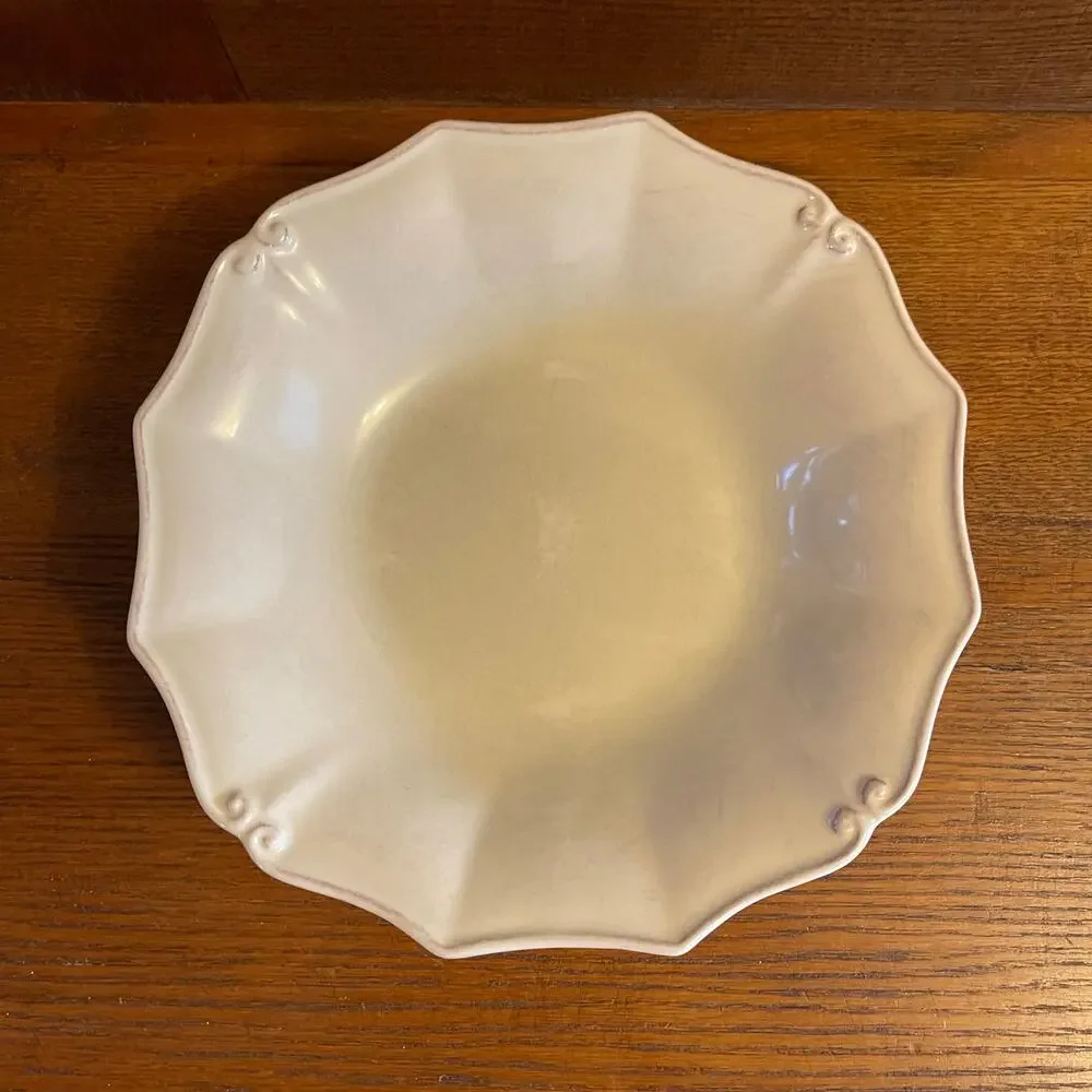 Casafina Casa Stone Vintage Port Cream Portuguese Stoneware Set of 4 Soup Bowls